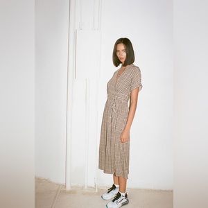 Urban Outfitters Gabrielle Gingham Wrap Dress